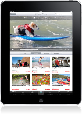 YouTube на iPad