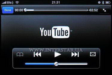 Скриншот меню YouTube телефона Apple iPhone
